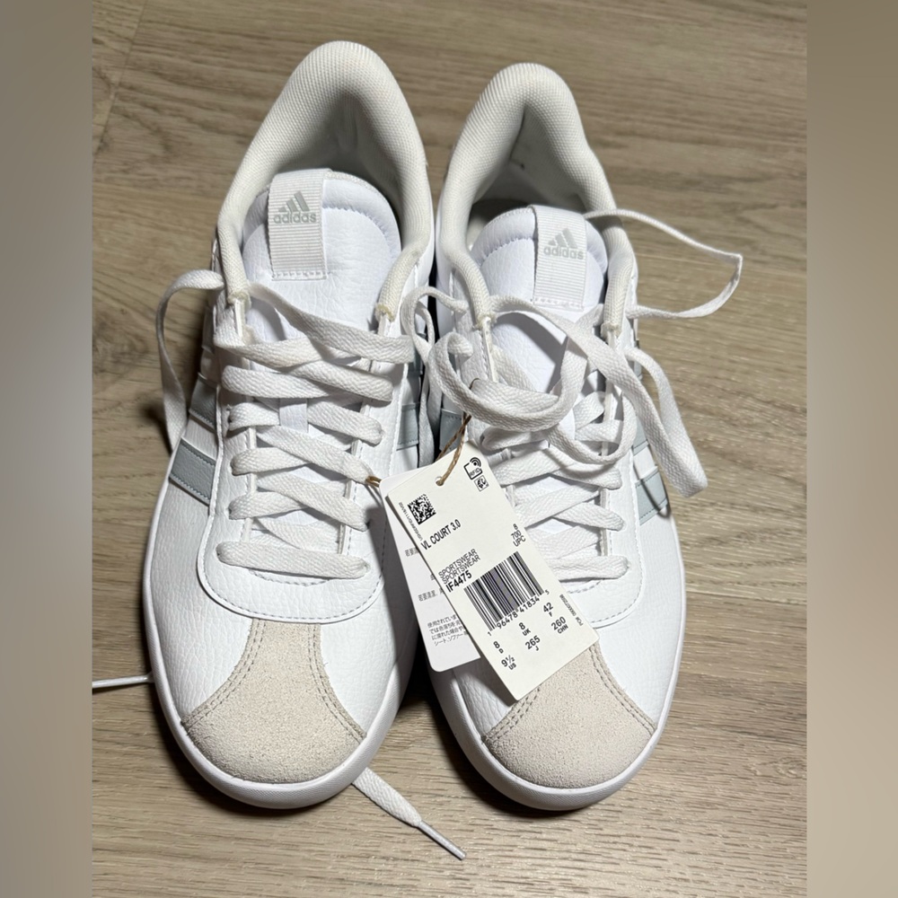 Adidas White and Light Gray Casual Shoes - Picture 6 of 7
